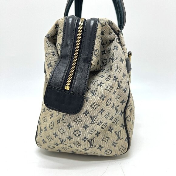 LOUIS VUITTON Josephine GM Hand Bag Monogram Mini Canvas Navy - Picture 3 of 16